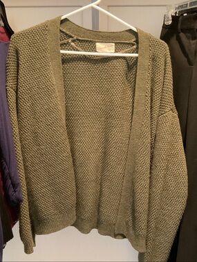 Universal Thread Olive Open-Front Knit Cardigan